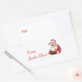 Amusement de Santa Claus Custom NAME autocollant c (Enveloppe)