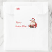 Amusement de Santa Claus Custom NAME autocollant c (Sac)