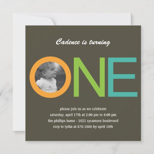 Amusement d'être une photo Invitation d'anniversai (Devant)