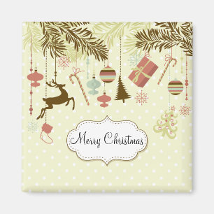 Amusement et aimant de fête d'ornements de Noël