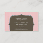 Amusement et cartes de visite modernes de boutique (Dos)