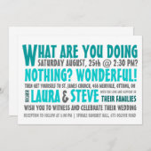 Amusement et faire-part de mariage moderne - toute (Devant / Derrière)