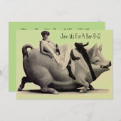 Amusement et invitations antiques de fête de (Devant / Derrière)