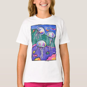 Amusement et T-shirt coloré de méduses