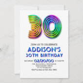 Amusement moderne 30e anniversaire Invitation (Devant)