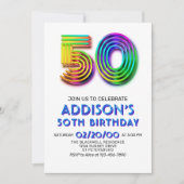 Amusement moderne 50e anniversaire Invitation (Devant)