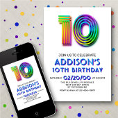 Amusement moderne Invitation 10e anniversaire