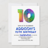 Amusement moderne Invitation 10e anniversaire (Devant)