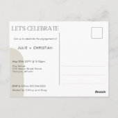 Amusement moderne Nous sommes fiancés ! Invitation (Dos)