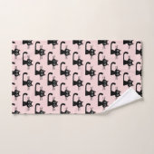 Amusement noir original du chat | de Kitty modelé (Serviette à main)