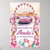 Amusement Park Affiche de bienvenue d'anniversaire (Devant)