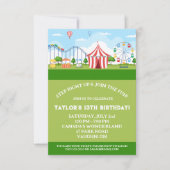 Amusement Park Birthday Party Invitation (Devant)