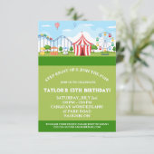 Amusement Park Birthday Party Invitation (Debout devant)