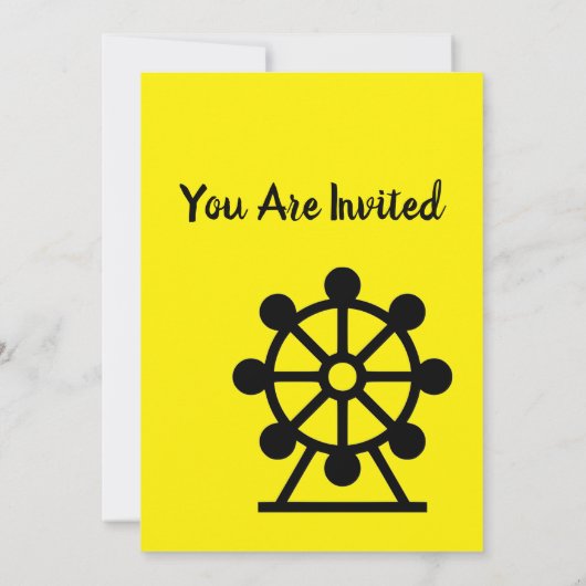 Amusement Park Ferris Wheel Invitation (Dos)