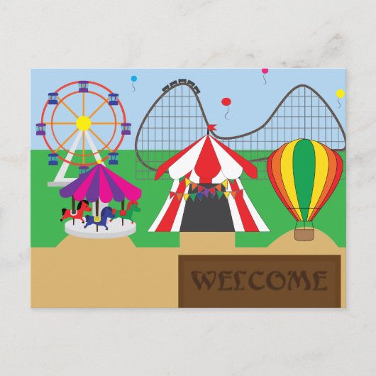 Amusement Park or Theme Park Briefkaart (Voorkant)