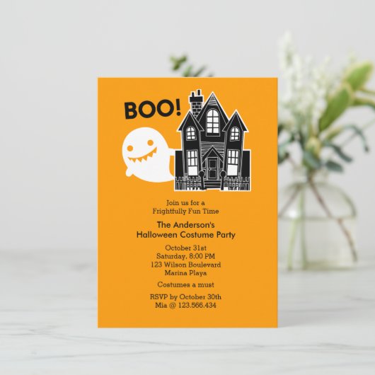 Amusement Pas Si Effrayant Invitation De La Fête D (Debout devant)