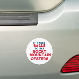 Amusement Rocky Mountain Oysters Magnet de voiture