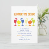 Amusement Summer Cocktail Party Invitation (Debout devant)