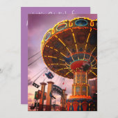 Amusement Theme Park Birthday Party Invitation (Devant / Derrière)