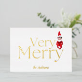 amusement très joyeux Noël elf vacances en famille (Debout devant)