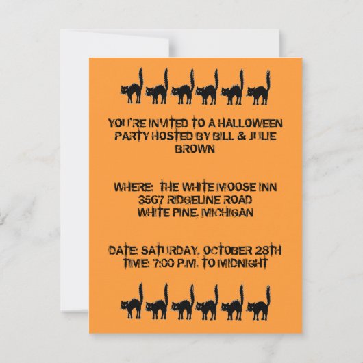 AMUSEZ HALLOWEEN WITCH INVITATION ~ EZ POUR CUSTOM (Dos)