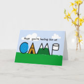 Amusez-vous à Camp Picture Lettres de voeux Carte  (Fleur jaune)