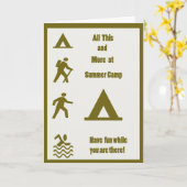Amusez-Vous À La Carte De Voeux Du Camp D'Été (Fleur jaune)