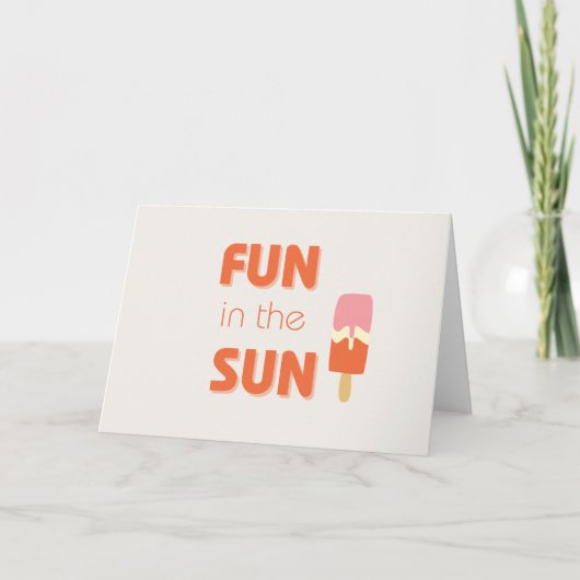 amusez-vous au soleil. Invitations et cartes de vo (Devant)