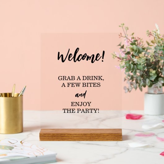 Amusez-vous Bienvenue Boissons Gratuites Prenez Un (Mariage)