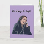 Amusing kaart met telefoongesprek van Kamala Harri (Voorkant)