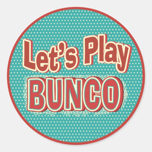 Amusons-nous Jouons à Bunco Stickers (Devant)