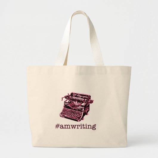 #amwriting grote tote bag (Voorkant)