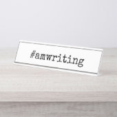 #amwriting naamplaat (Voorkant)
