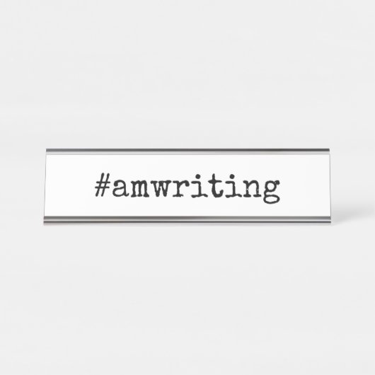 #amwriting naamplaat (Voorkant)