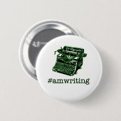 #amwriting ronde button 5,7 cm (Voorkant /achterkant)