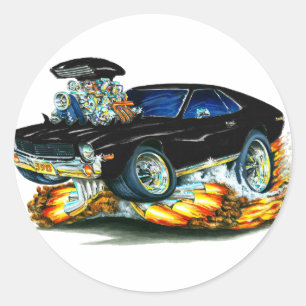 AMX Black Car Ronde Sticker