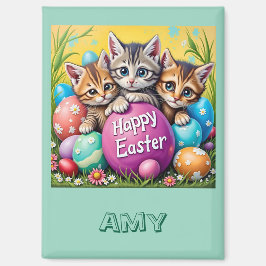AMY ~ EASTER KITTENS Easter Eggs~  Magnet Magneet