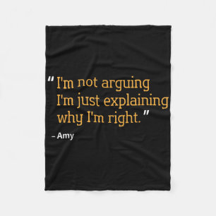 Amy Gift Quote Gepersonaliseerde Grappige Verjaard Fleece Deken