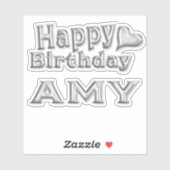 Amy Happy Birthday Autocollants (Feuille)