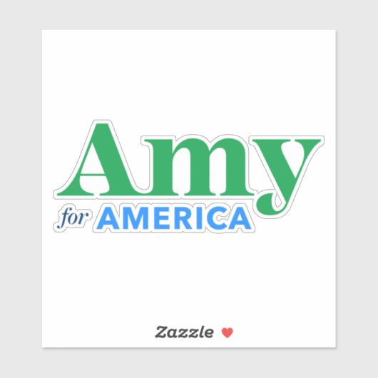 Amy Klobuchar 2020 Amy voor President Sticker (Vel)