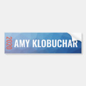 Amy Klobuchar 2020 Blue Geometric Bumpersticker (Voorkant)