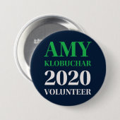 Amy Klobuchar 2020 Volunteer Round Button (Voorkant /achterkant)