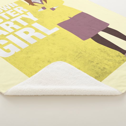 Amy | Meisje van de downtown Hipster Party Sherpa Deken (3/4)