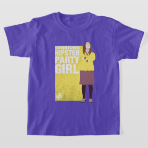 Amy Meisje van de downtown Hipster Party T-shirt