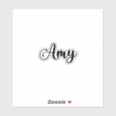 Amy Name - Handgeschreven kalligrafie Sticker (Vel)