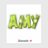 Amy Name Kiwi Design Autocollants (Feuille)