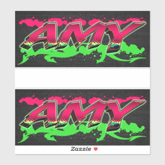 Amy Prénom Nom Graffiti Autocollants Autocollants (Feuille)