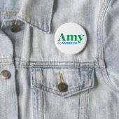 Amy voor Amerika Ronde Button 5,7 Cm (In situ)