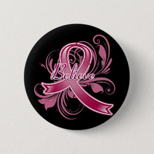 Amyloïdose Geloof Bloei Lint Ronde Button 5,7 Cm