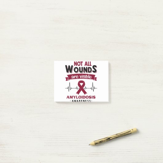 Amyloidosis Awareness Month Ribbon Gifts Post-it® Notes (Op bureau)